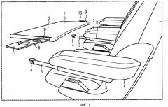 Сиденье для транспортного средства с монтируемой в случае необходимости конструкцией стола (патент 2437780)