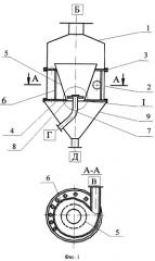 Центробежно-барботажный аппарат (патент 2261138)