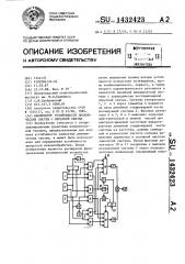 Анализатор устойчивости динамических систем с обратной связью (патент 1432423)