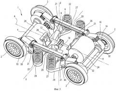 Шарнирная колесная тележка рельсового транспортного средства (патент 2521893)