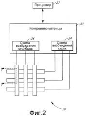 Система и способ защиты микроструктуры матрицы отображения с использованием прокладок в зазоре внутри устройства отображения (патент 2383043)