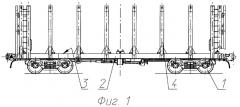 Вагон-платформа для лесоматериалов и контейнеров (патент 2310571)