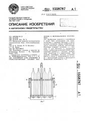 Контейнер для хранения и транспортировки газовых баллонов в вертикальном положении (патент 1558787)