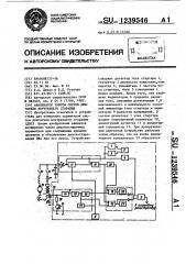 Анализатор работы систем двигателя внутреннего сгорания (патент 1239546)
