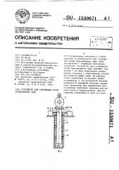 Устройство для сооружения полой буронабивной сваи (патент 1530671)