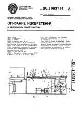 Устройство для укладки бутылок в контейнер (патент 1063714)