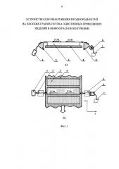 Устройство для обнаружения неоднородностей на плоских гранях потока однотипных проводящих изделий в инфракрасном излучении (патент 2614660)