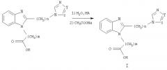 [2-(азол-1-ил)алкилбензимидазол-1-ил]алкановые кислоты и их эфиры, способ их получения (варианты) и рострегуляторная композиция на их основе (патент 2379294)