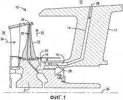 Газотурбинный двигатель с устройством охлаждения окружающего воздуха, содержащим предварительный завихритель (патент 2618153)