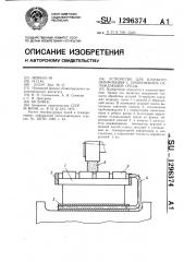 Устройство для плоского шлифования с применением охлаждающей среды (патент 1296374)
