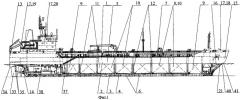 Корпус танкера ледового класса (варианты) (патент 2286907)