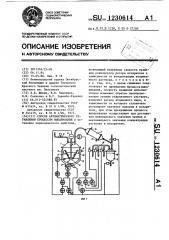 Способ автоматического управления процессом выпаривания (патент 1230614)