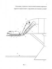 Спусковое устройство спасательной шлюпки персонала морского нефтегазового сооружения для ледовых условий (патент 2614166)