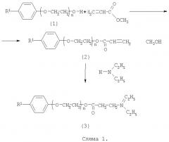 N, n-диэтил-n-[изоалкоксикарбонилметил]- n-[алкилфеноксиполи(этиленокси)карбонилэтил]аммоний 2-гидроксипропионаты, обладающие свойствами ингибиторов коррозии стали (патент 2379280)