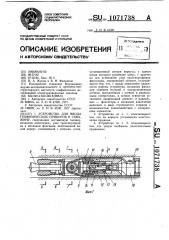 Устройство для ввода геофизических приборов в скважину (патент 1071738)