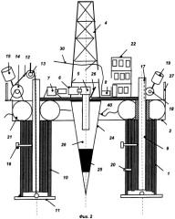 Морская буровая платформа (патент 2484205)