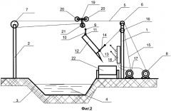Устройство для выгрузки навоза из навозохранилищ и погрузки его в транспортное средство (патент 2537568)