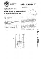 Устройство для измерения расхода газа (патент 1315808)