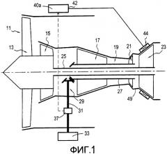 Способ отбора вспомогательной мощности от турбореактивного двигателя самолета и турбореактивный двигатель, пригодный для осуществления такого способа (патент 2468228)