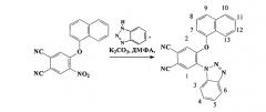 Способ получения 4-(1-бензотриазолил)-5-[1(2)-нафтокси]фталодинитрилов (патент 2540866)