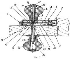 Дверная задвижка с ручкой-кнопкой (патент 2297508)