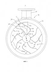 Кольцевой гребной винт с откидкой лопастей вперед (патент 2628625)