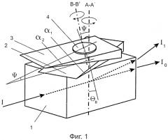 Акустооптическое устройство с перестраиваемым углом наклона пьезопреобразователя (патент 2559994)