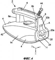 Паровой утюг с впускным отверстием на задней стороне (патент 2458199)
