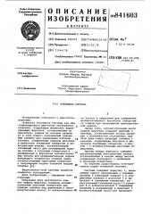 Топливная система (патент 841603)