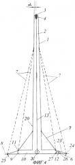 Аварийная осветительная установка "световая башня" (варианты), способ приведения в рабочее и транспортное положения установки и способ работы установки (патент 2315904)