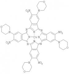 Тетра-4-(морфолин-4-ил)-тетра-5-(фенокси)фталоцианин меди (патент 2354657)