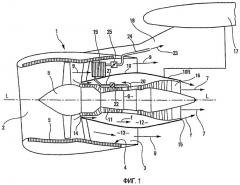 Двухконтурный газотурбинный двигатель, снабженный предварительным охладителем (патент 2411389)