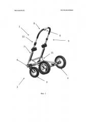 Рама с телескопической толкающей рукояткой для прогулочной или легкой детской коляски и коляска с такой рамой (патент 2643610)