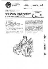 Установка для литья пластмассовых изделий с арматурой (патент 1238973)