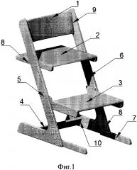 Регулируемый стул (патент 2664662)