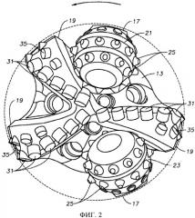 Динамически устойчивое гибридное буровое долото (патент 2536914)