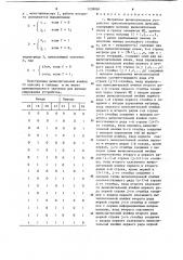 Матричное вычислительное устройство тригонометрических функций (патент 1238060)