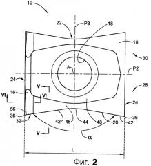 Тангенциальная режущая пластина (патент 2470744)