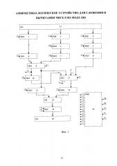 Арифметико-логическое устройство для сложения и вычитания чисел по модулю (патент 2639645)