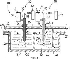 Вращающееся устройство рассеивания газов для обработки ванны жидкого металла (патент 2270876)