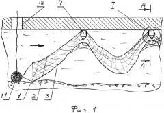 Способ и устройство для установки сети под лёд девяткина в.д. (патент 2616805)