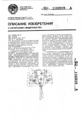 Копирующее устройство для автоматического направления движения сельскохозяйственных машин по рядкам растений (патент 1142019)