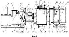 Вакуумная индукционная установка с печью подогрева форм (патент 2297583)