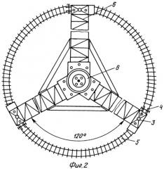 Ветросиловая установка большой мощности, использующая пирамидальный ветряной двигатель (патент 2272172)