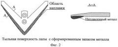 Способ восстановления стрельчатых лап пропашных культиваторов почвообрабатывающих машин (патент 2443523)