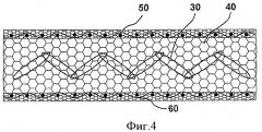 Полотнище для изготовления гибких гофрированных соединений переходной секции, в частности, между двумя шарнирно-сочлененными секциями транспортного средства (патент 2414367)