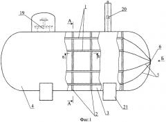 Разборная защитная конструкция для хранения резервуаров с огнеопасными веществами (патент 2285554)