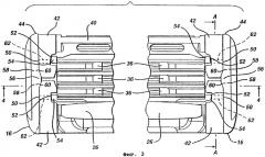 Бритвенная кассета с металлическим зажимом, удерживающим лезвия, и способ ее сборки (патент 2264908)