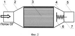 Устройство для каталитической очистки отработавших газов двигателя внутреннего сгорания (патент 2633255)