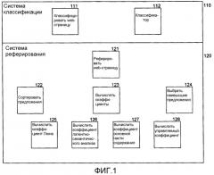 Способ и система для классификации дисплейных страниц с помощью рефератов (патент 2377645)